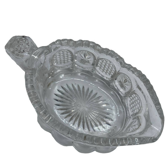 Vintage Clear Glass Creamer Cottage Core Granny Pretty Scalloped Flat Bottom - Picture 7 of 10